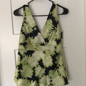 INC navy and green top size 6